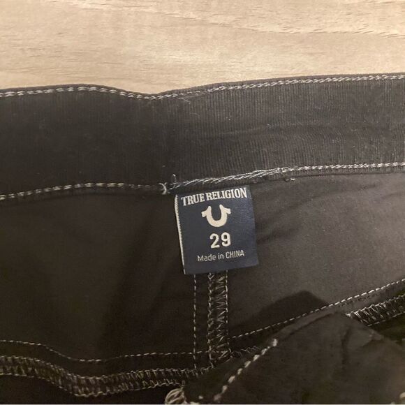 True Religion Halle Midrise Super Skinny Black Corduroy EUC - Picture 4 of 12